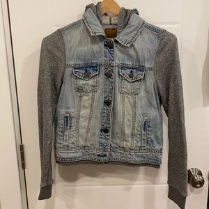 American Eagle Hooded Denim Jacket